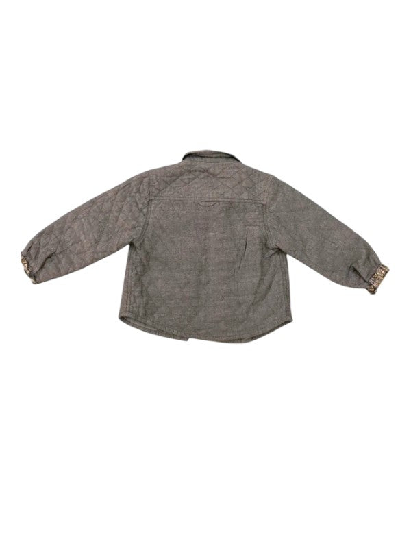 Arsène et les Pipelettes Grey Quilted Shirt size 2Y - second hand baby clothing
