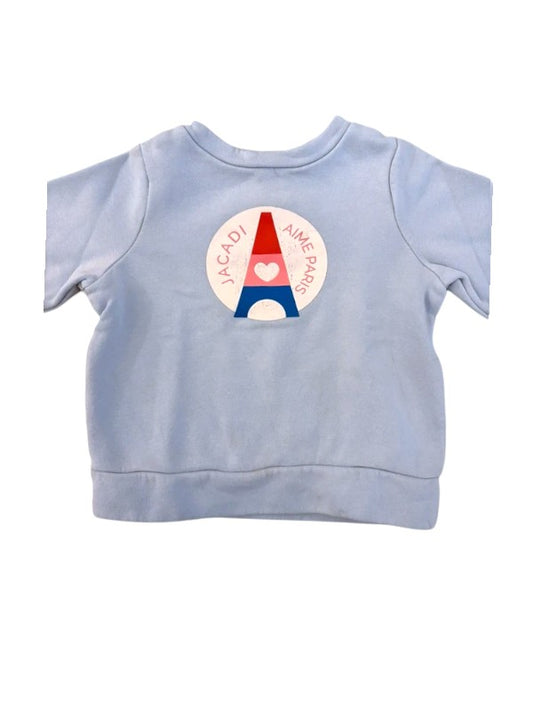 Jacadi Mädchen Hellblaues Paris Baumwoll-Sweatshirt, 4 Jahre
