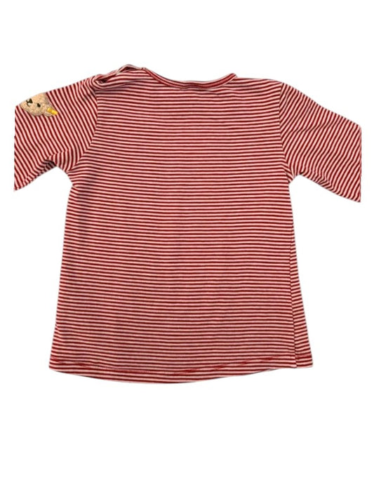 Steiff Red Striped Long Sleeve Top size 12M / 80 - second hand baby clothing