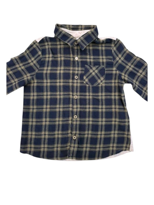 IKKS Plaid Shirt with Graphic Back size 3Y / 98 - second hand baby clothing