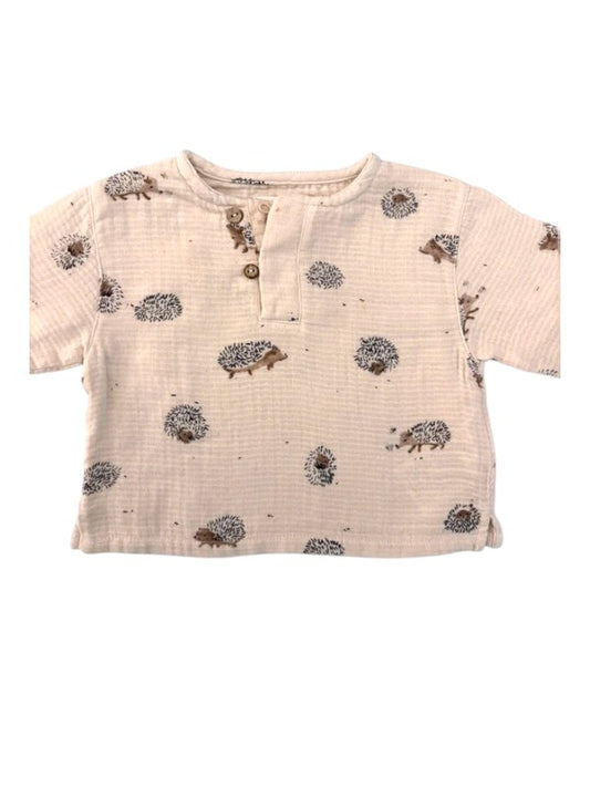 Play Up Unisex Muslin-Hemd Igel Beige, 6M