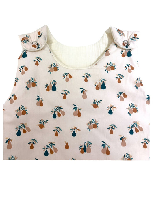 Cocoeko Unisex Cream Pear Print Cotton Sleeping Bag, 0-6M