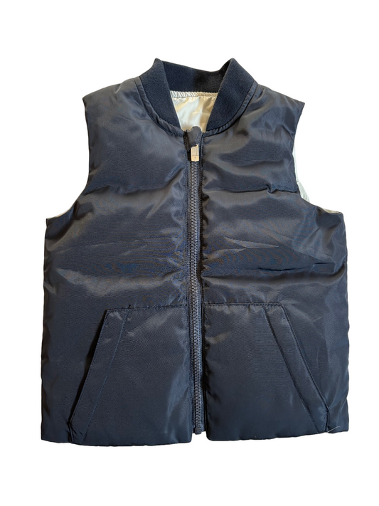 Jacadi Navy Blue & Grey Reversable Gilet (3Y)