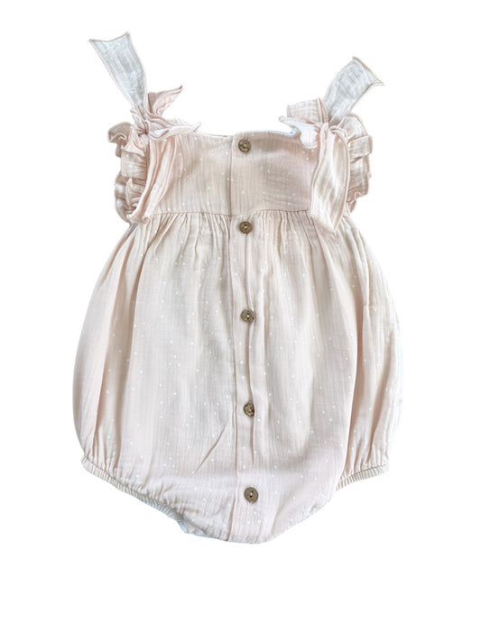 Barboteuse Smockée Beige Doña Carmen (6 mois)