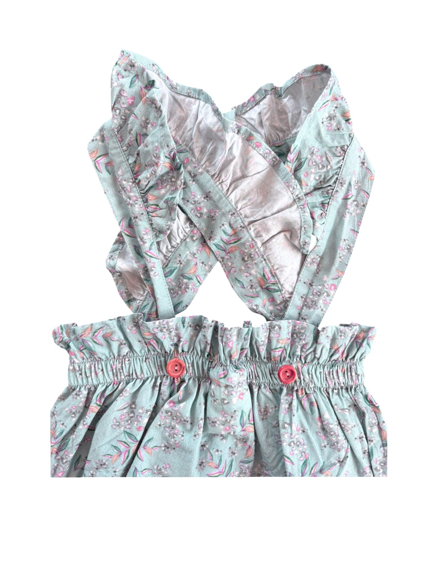 Barboteuse smockée fleurie Doña Carmen (6M)