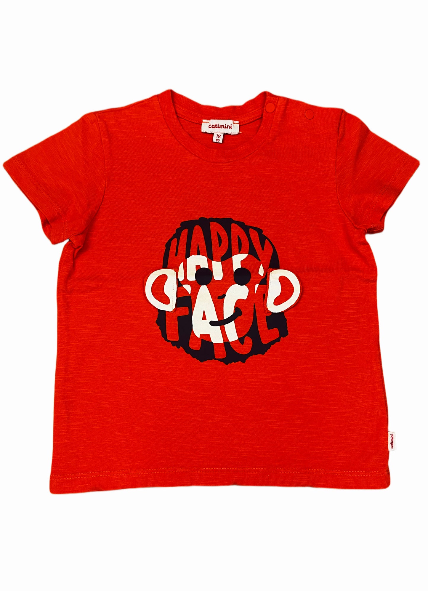 Catamini "happy face" orange t-shirt