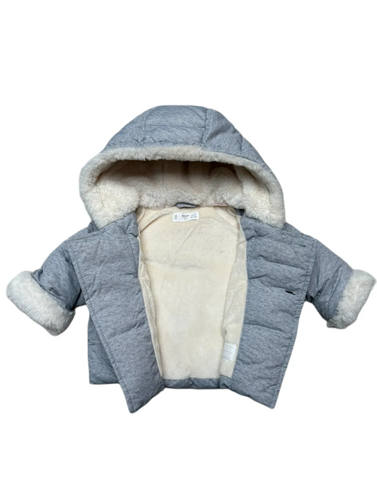 Manteau gris chiné Mango Kids (1-3M)