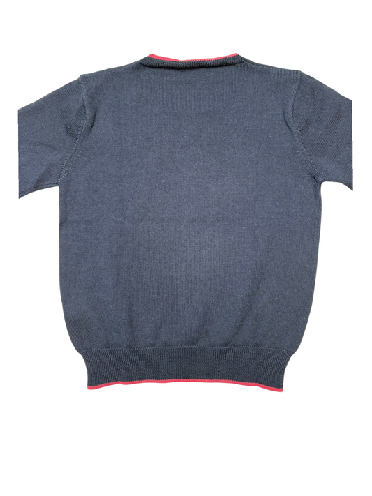 Il Gufo Navy Blue Wool Sweater size 4Y - second hand baby clothing