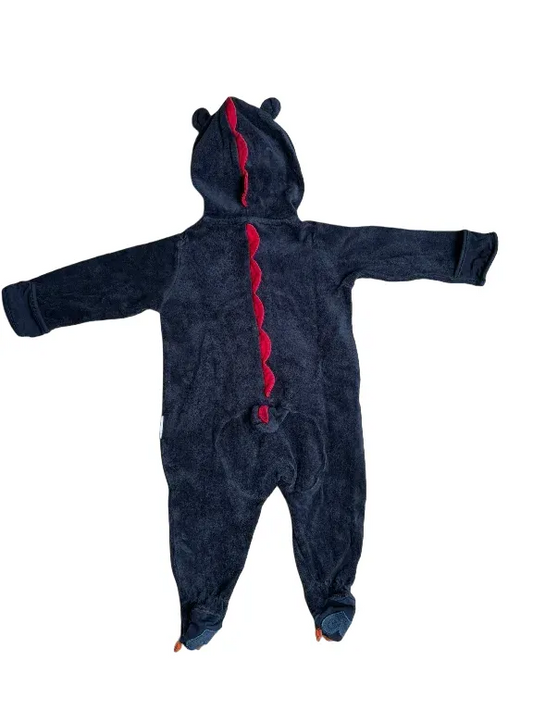 Polarn O. Pyret Blue Dragon Zip Up Coverall (4-6M)