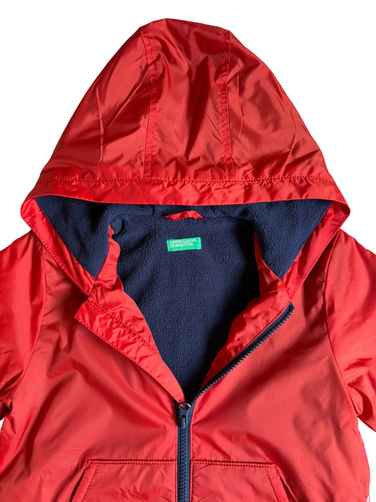 United Colors of Benetton Red-Orange Rain Coat (4-5Y)