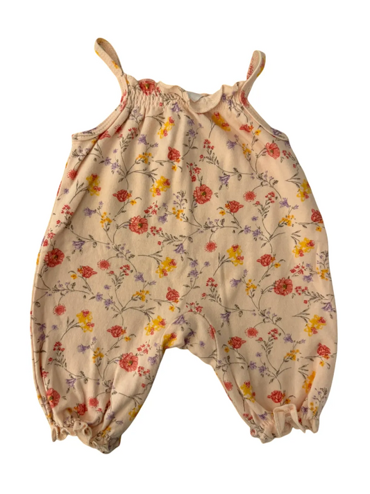 Laura Ashley Pink Flowers Romper (0-3M)