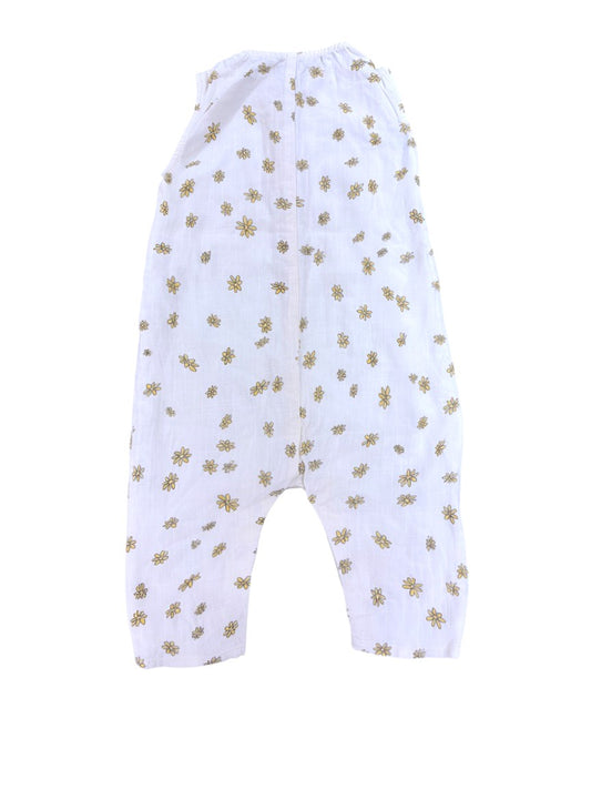 Bobo Choses White Daisy Jumpsuit (6-12M / 74)