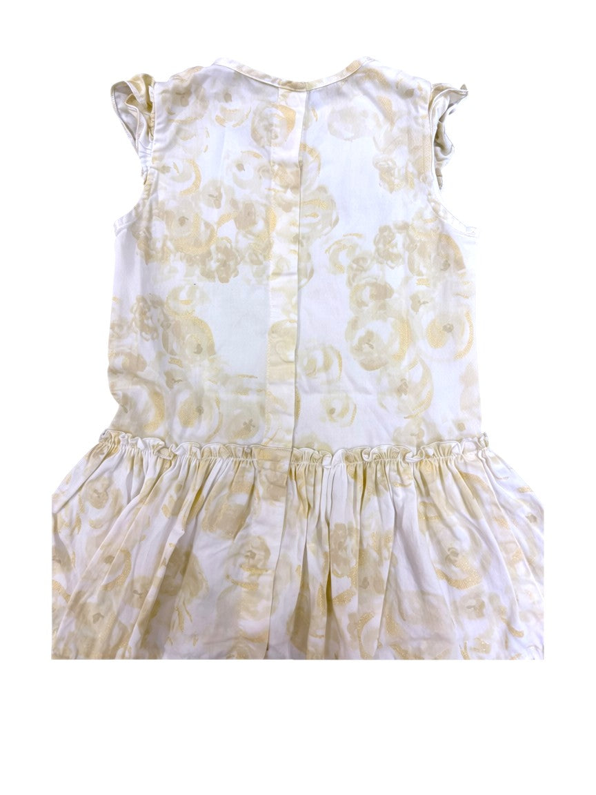 Petit Bateau Ivory Floral Dress size 24M - second hand baby clothing