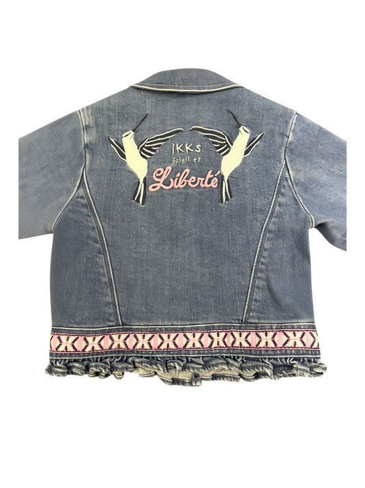 IKKS Blue Denim Ruffle Jacket (18-24M / 86)