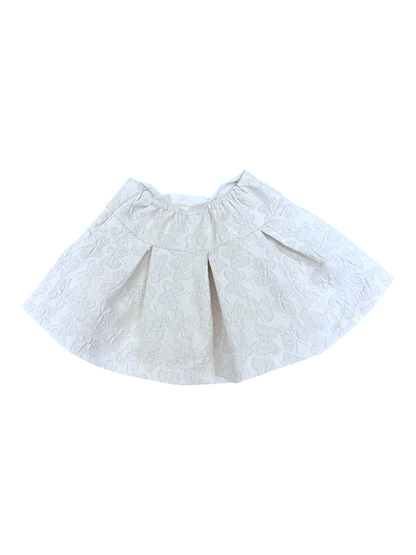 PAZ Rodriguez Ivory Embroidered Top & Skirt Set size 3Y - second hand baby clothing