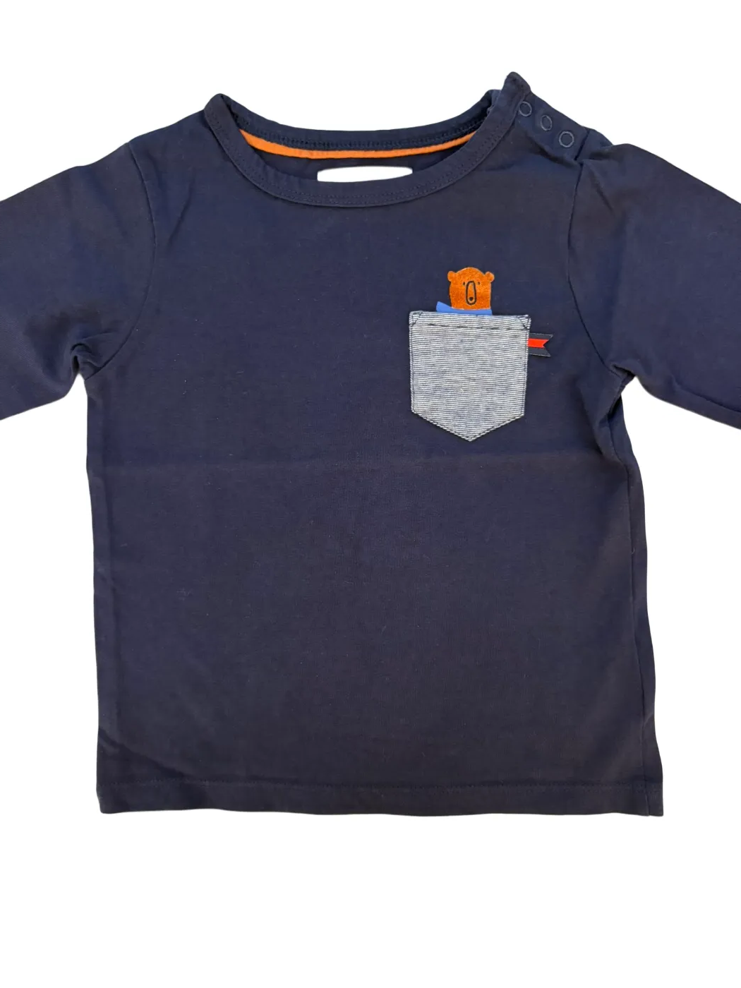 Cadet Rousselle Navy Bear Long-Sleeved T-Shirt (24M)