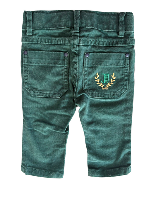 Jacadi Forest Green Jeans (6M / 67) - second hand baby clothes