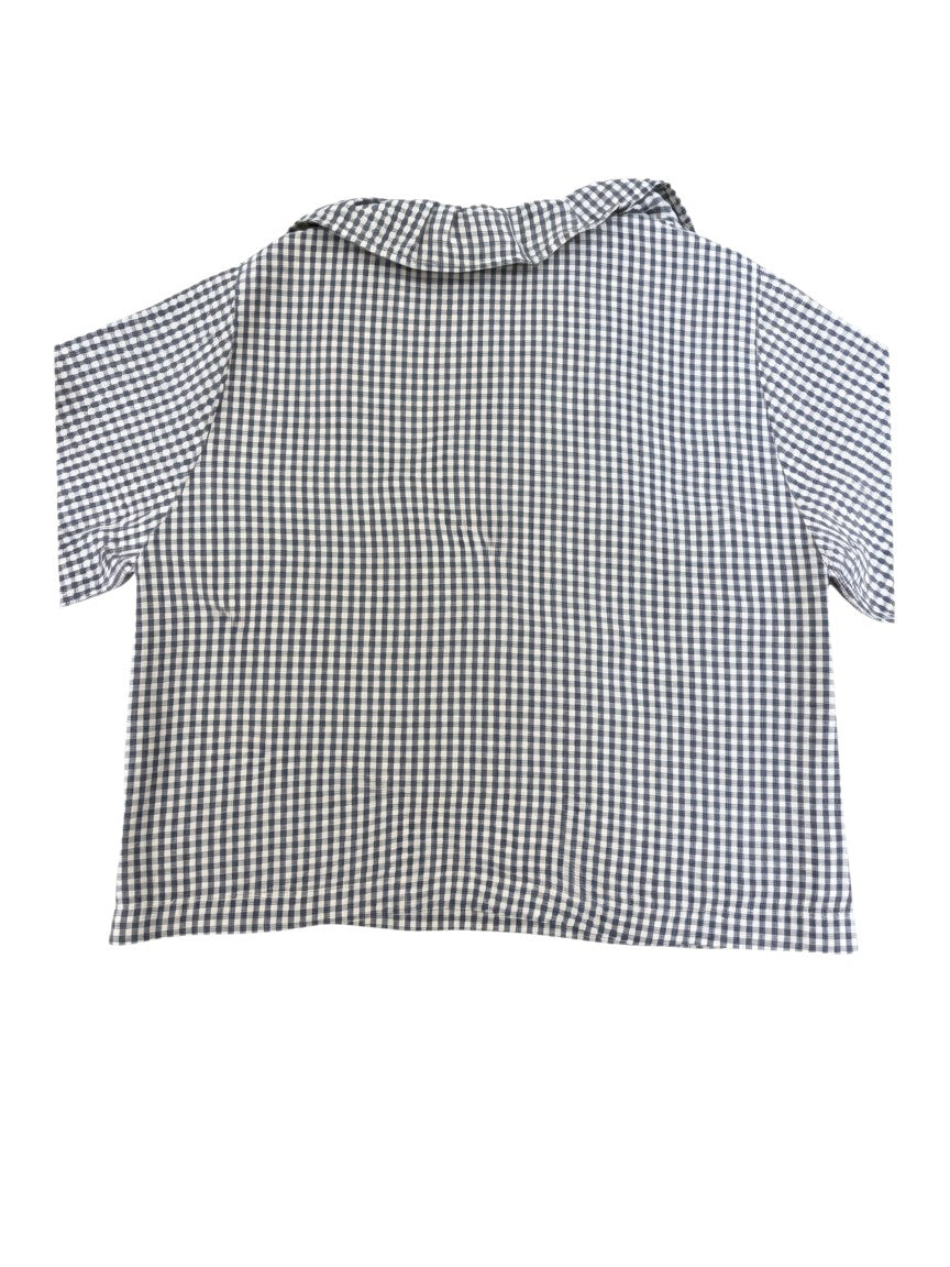 Matona Gingham Collared Blouse (5-6Y)