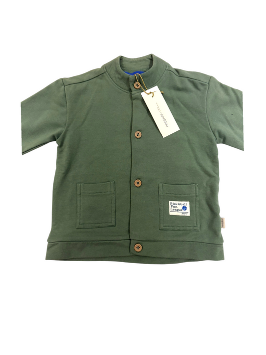 Noppies Boy Green Pickleball Cotton Bomber Jacket, 6-24M