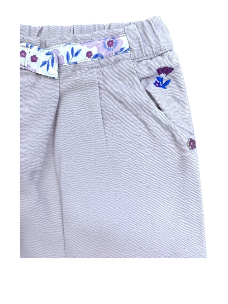 Pantalon en velours côtelé Sergent Major lavande (9 mois)