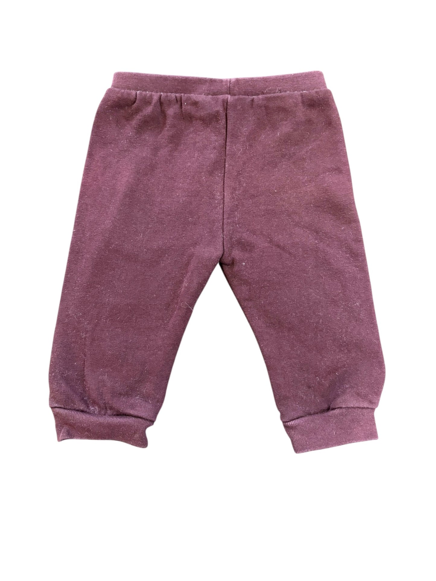 Sergent Major White Plaid Top & Purple Leggings Set (6M)