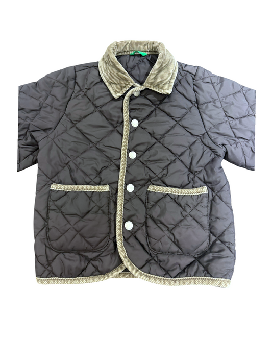 United Colors of Benetton Unisex Brown Quilted Jacket, 24M / 90 second hand baby clothing