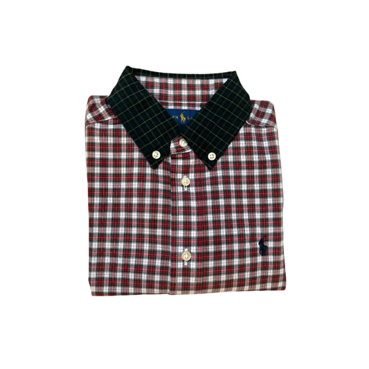 Ralph Lauren Oxford Plaid Shirt size 6Y - second hand baby clothing