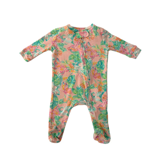 Lilly Pulitzer Pink Butterflies Pajamas (0-3M)