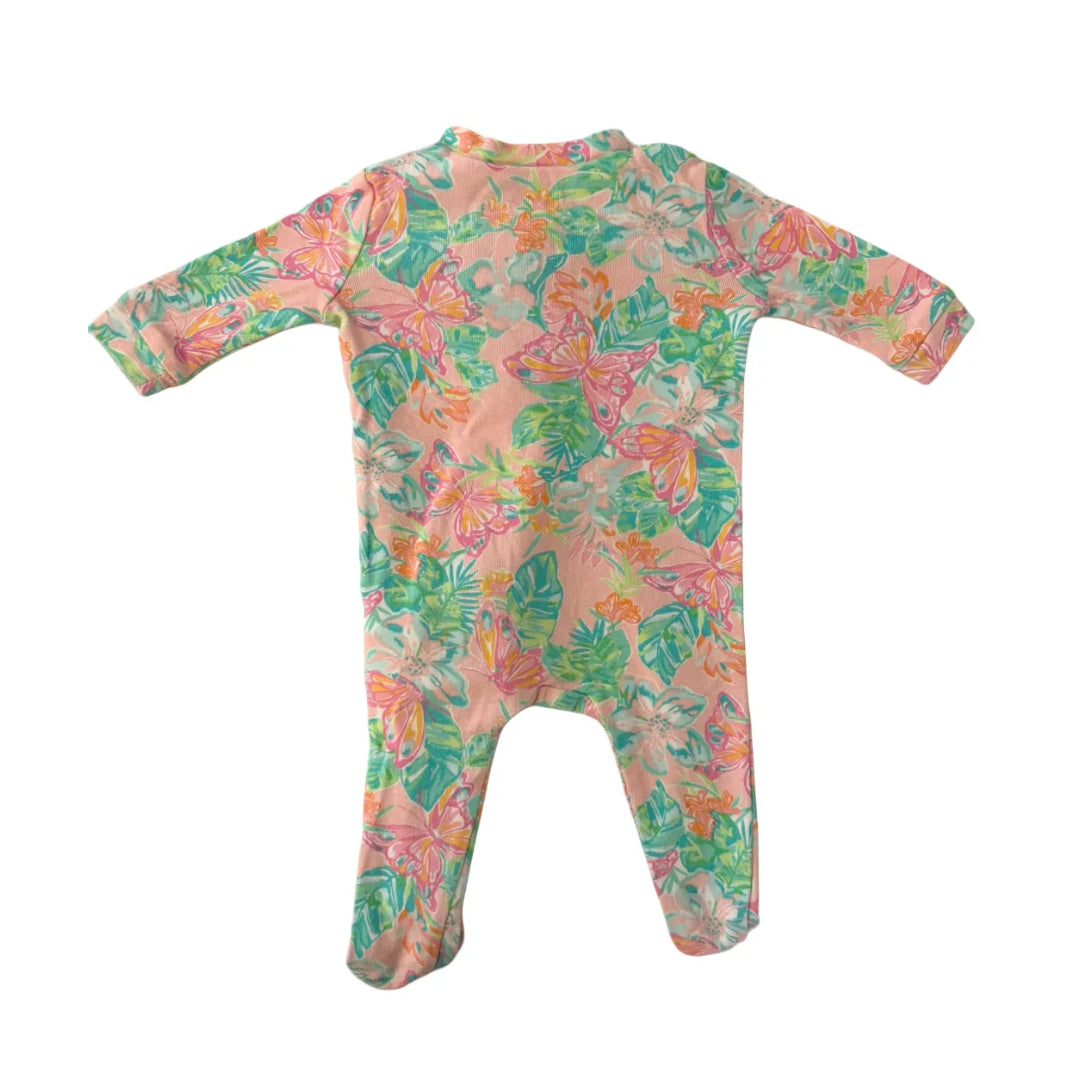 Lilly Pulitzer Pink Butterflies Pajamas (0-3M)