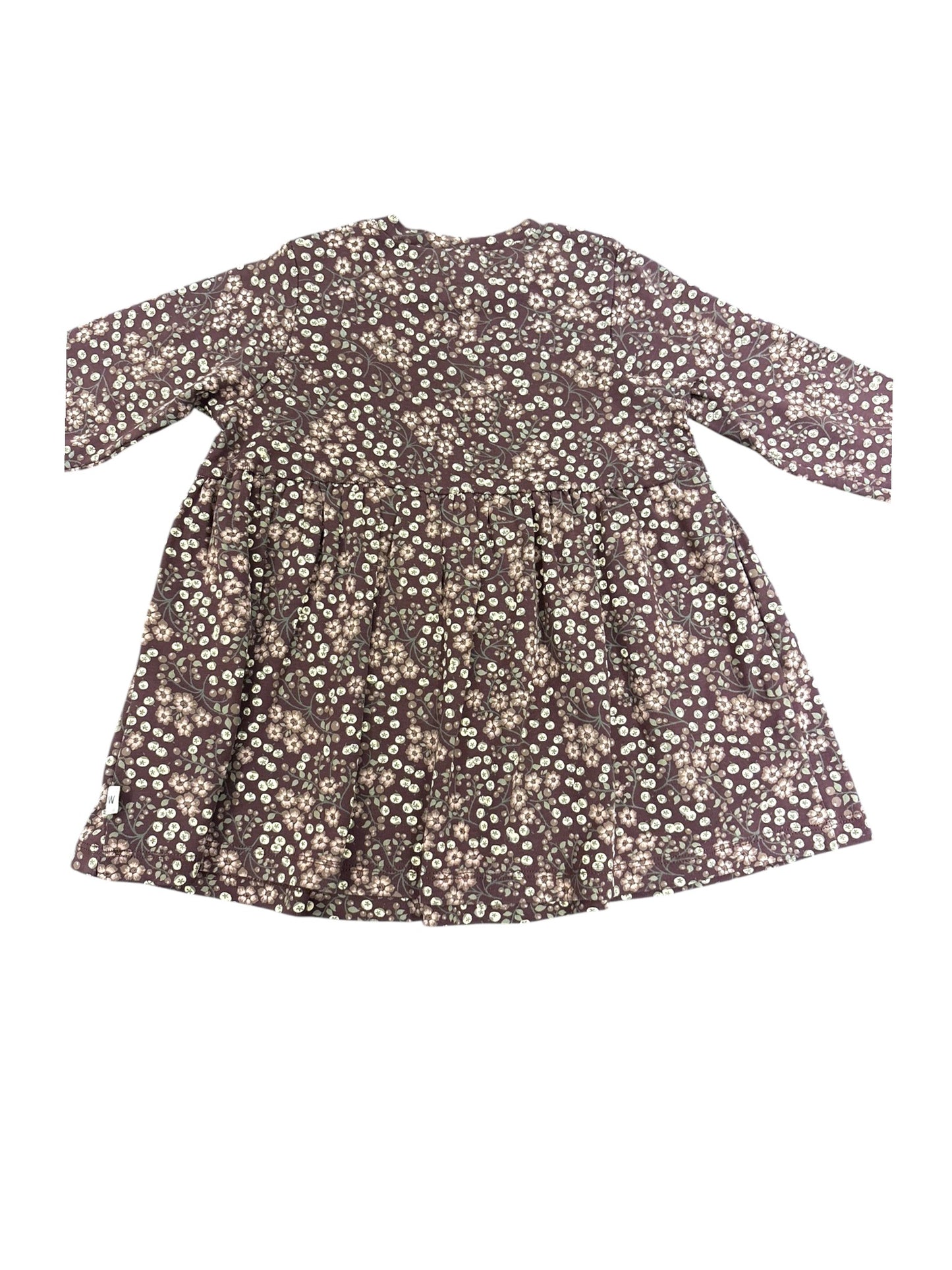 Robe Fleurie Prune et Blé (2 ans / 92)