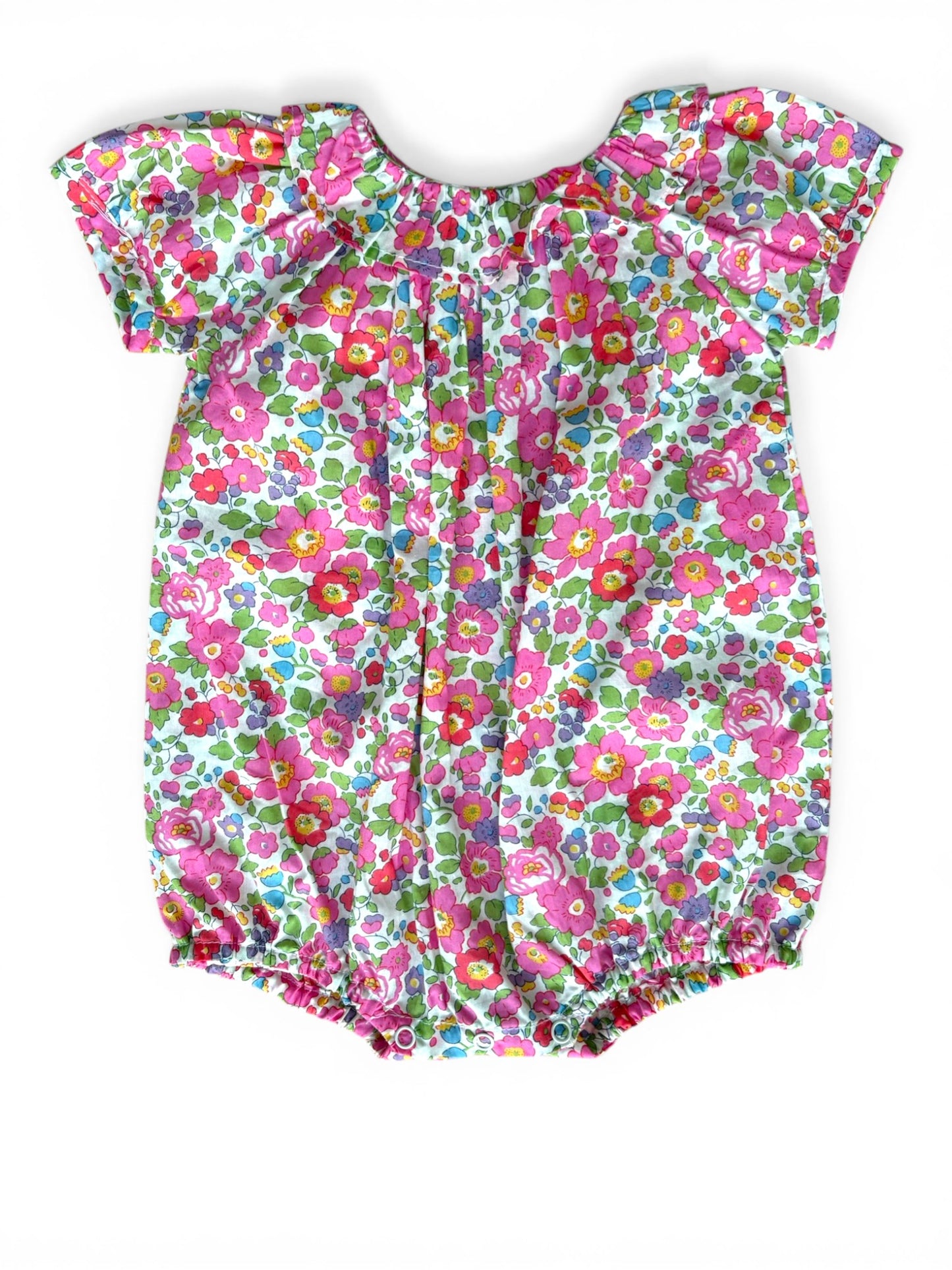 Acanthe Pink Floral Liberty Romper (6M)