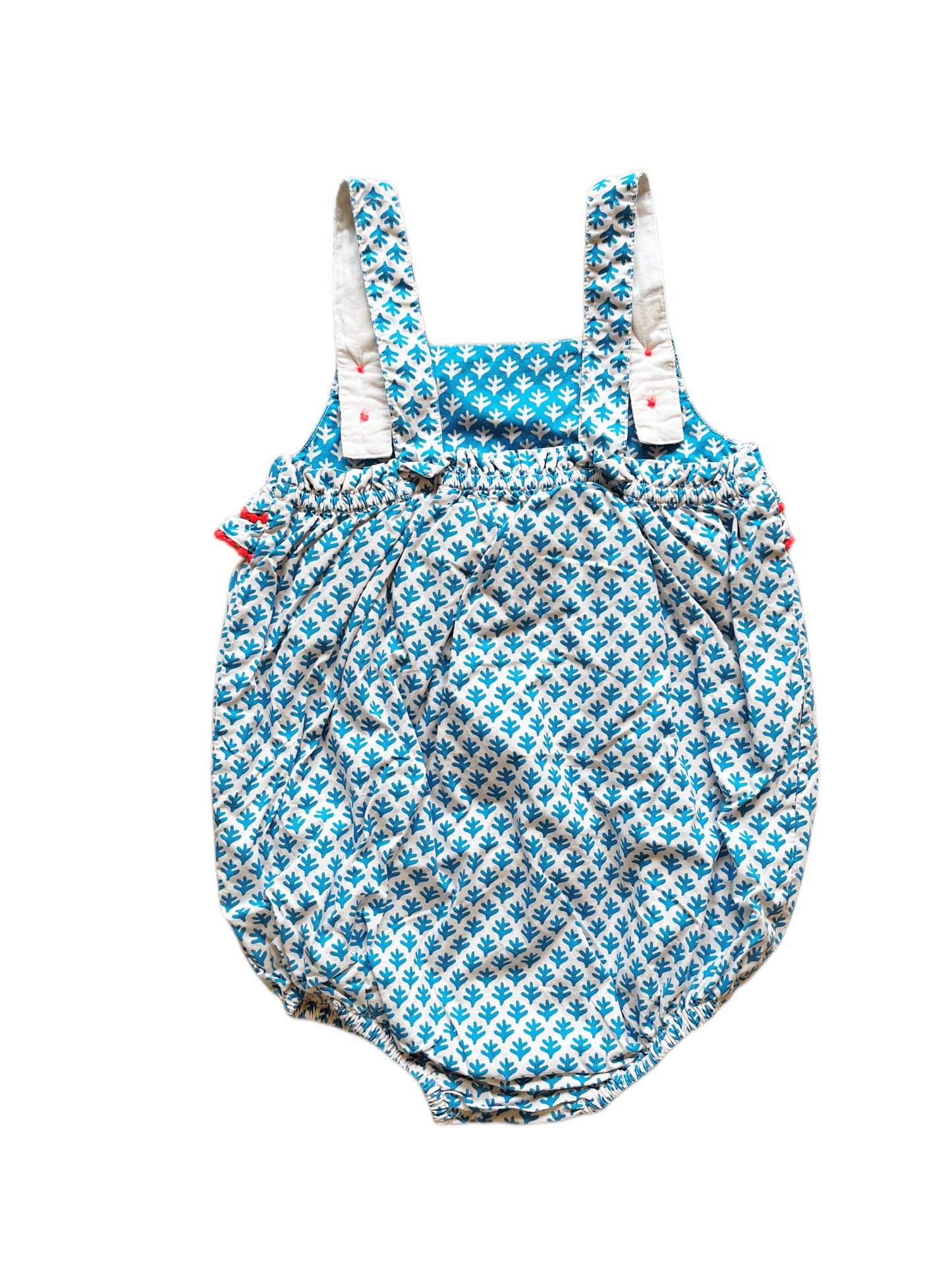 Baby Boden Blue Coral Romper (18-24M)