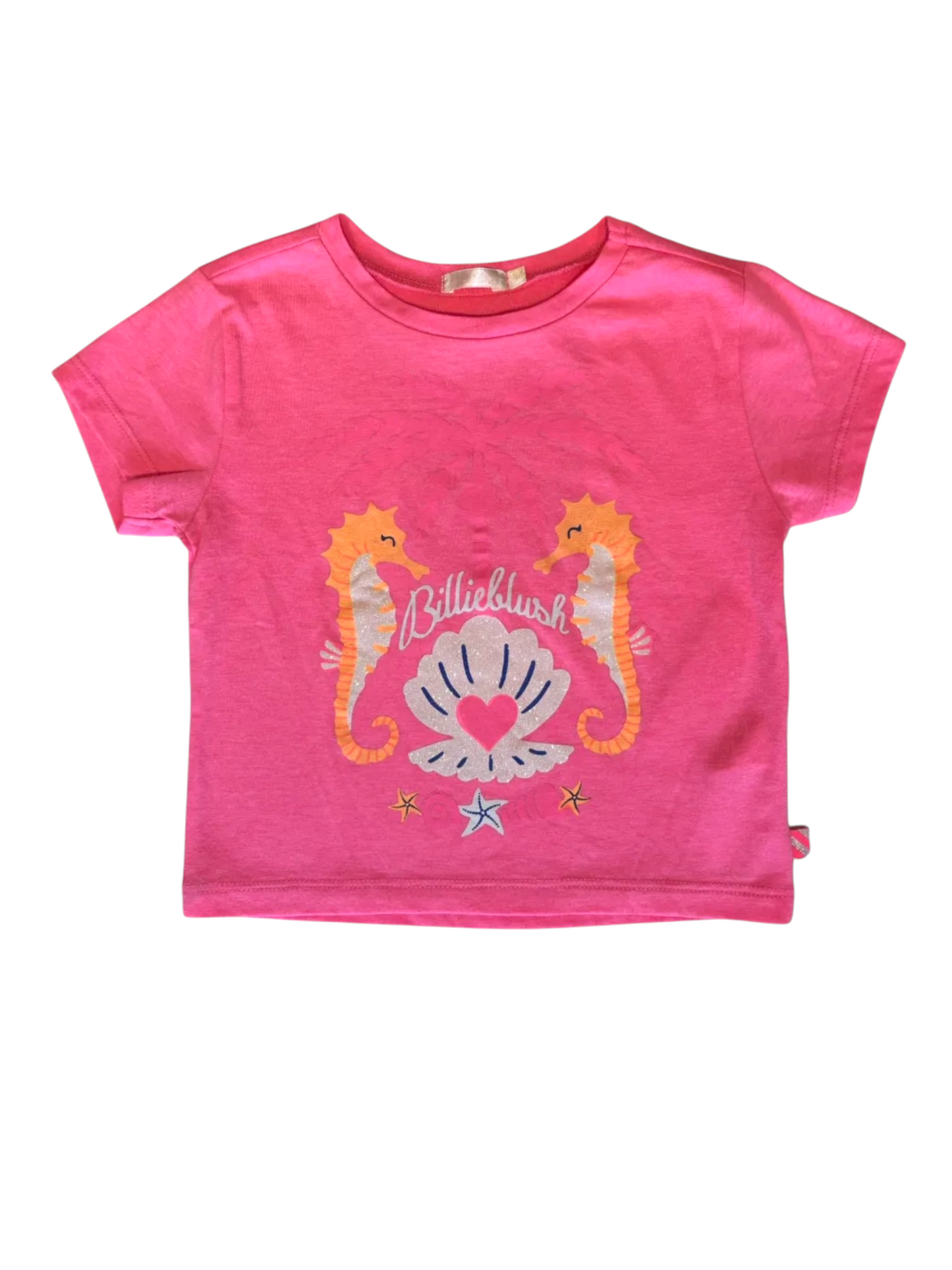Billieblush Pink Seahorse T-Shirt size 3Y - second hand baby clothing