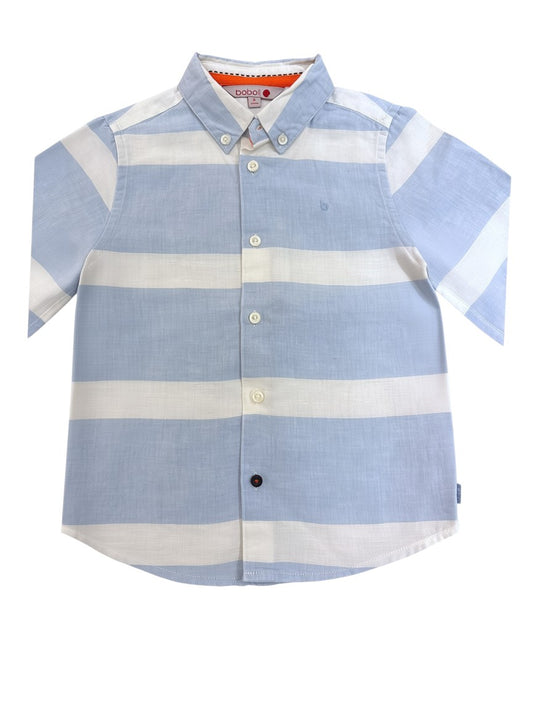 Boboli Light Blue & White Striped Shirt (5Y / 110)