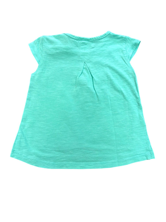 Boboli Ärmellose Bluse mit Eiscreme-Print in Türkis (18M)