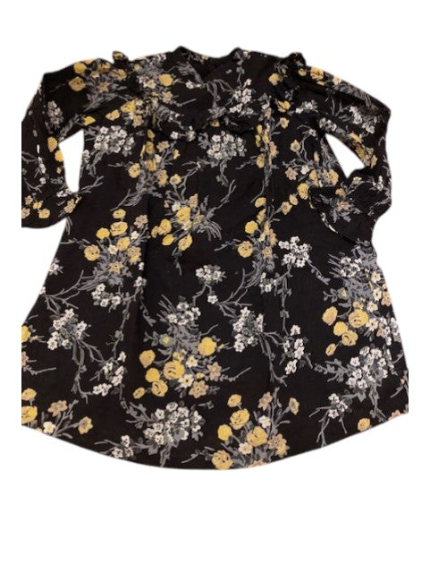 Bonpoint Black Floral Long Sleeve Dress 3Y Second Hand | €34