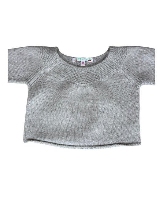Bonpoint Grauer Strickpullover (12M)