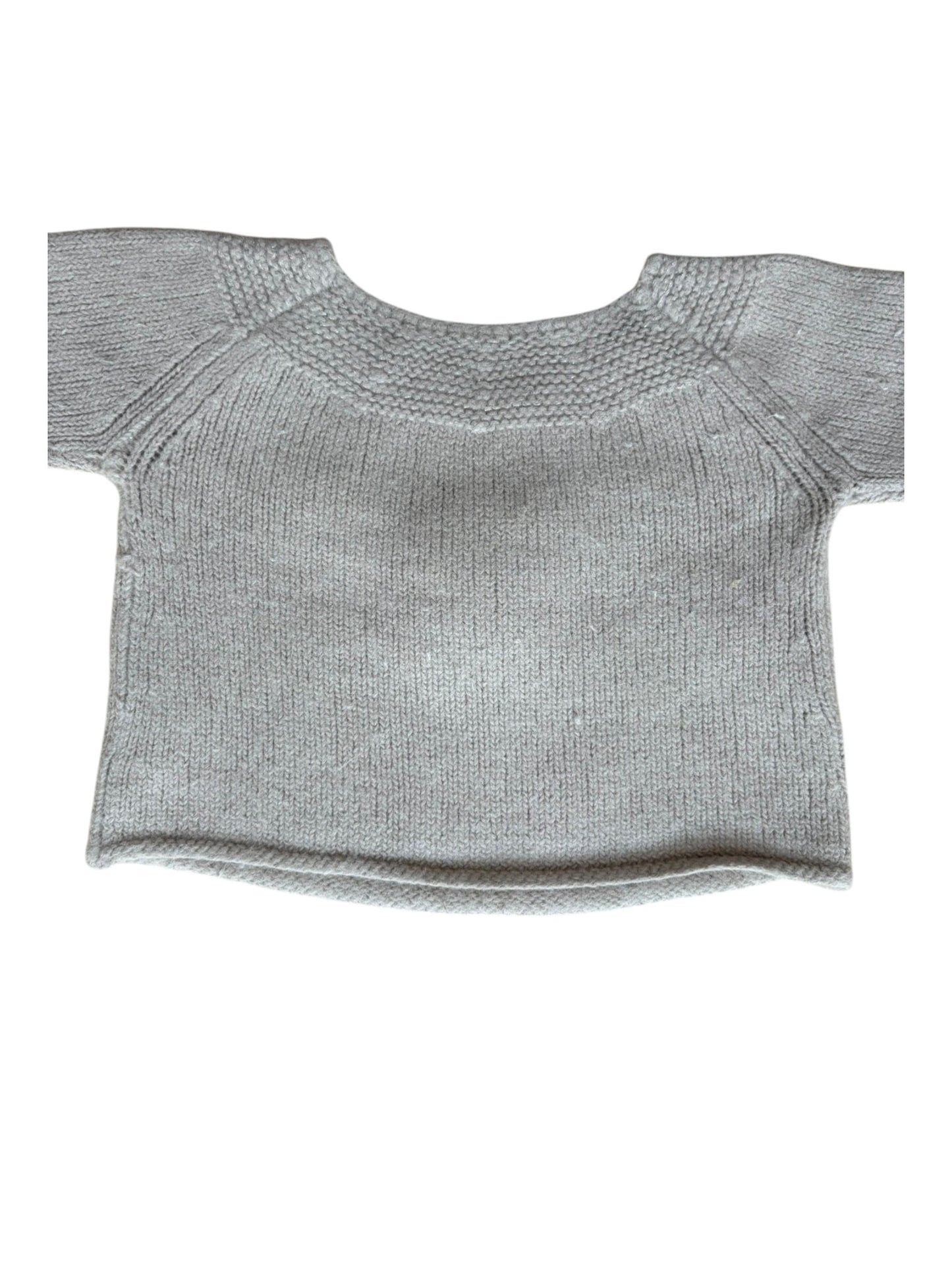 Bonpoint Gray Knit Sweater (12M)