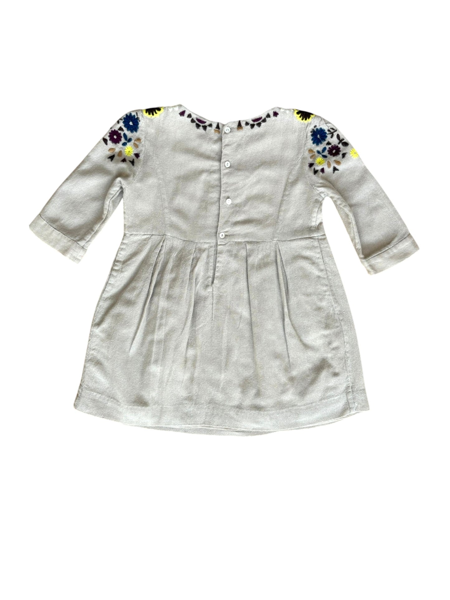 Bonpoint Beige Embroidered Dress (6Y)