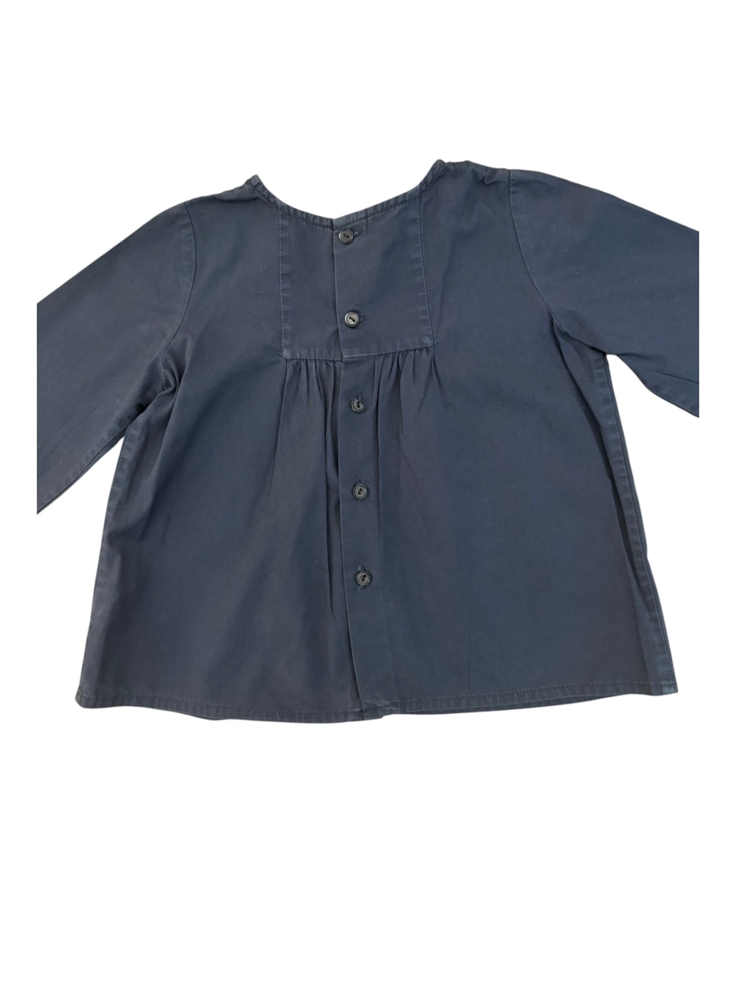 Bonpoint Marineblaue bestickte Bluse (18M)