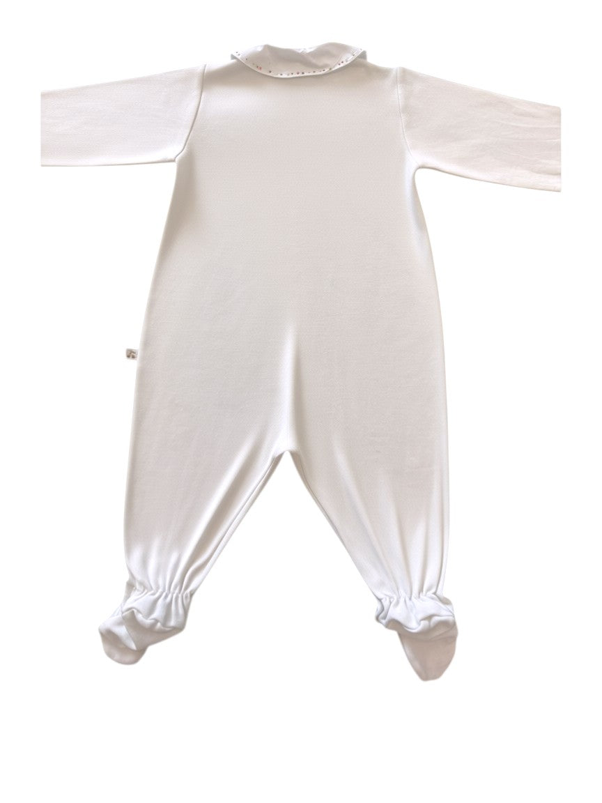 Bonpoint White Embroidered Pajamas (6M)