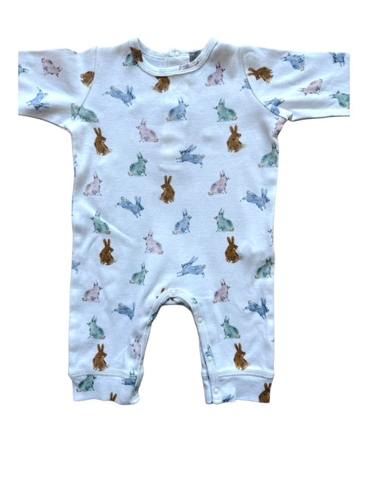 Bout'chou White Bunny Romper size 3M - second hand baby clothing