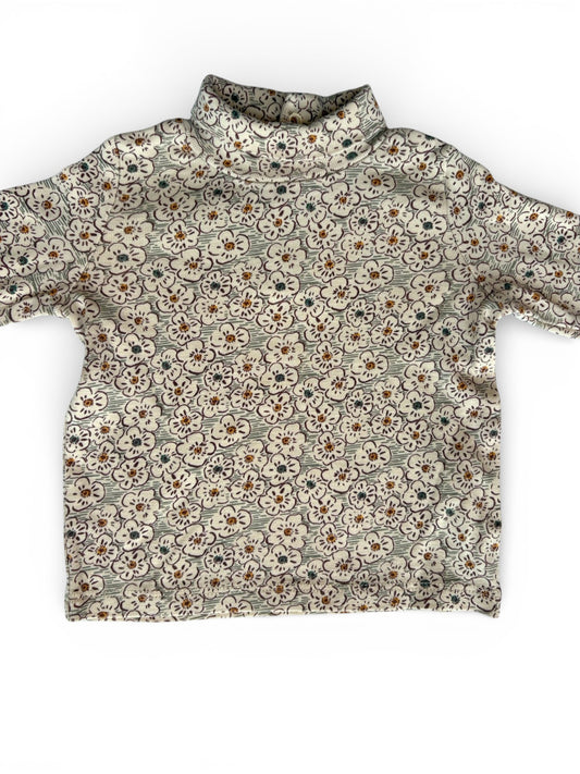 Boutchou Brown Floral Long-Sleeve Shirt (6M)