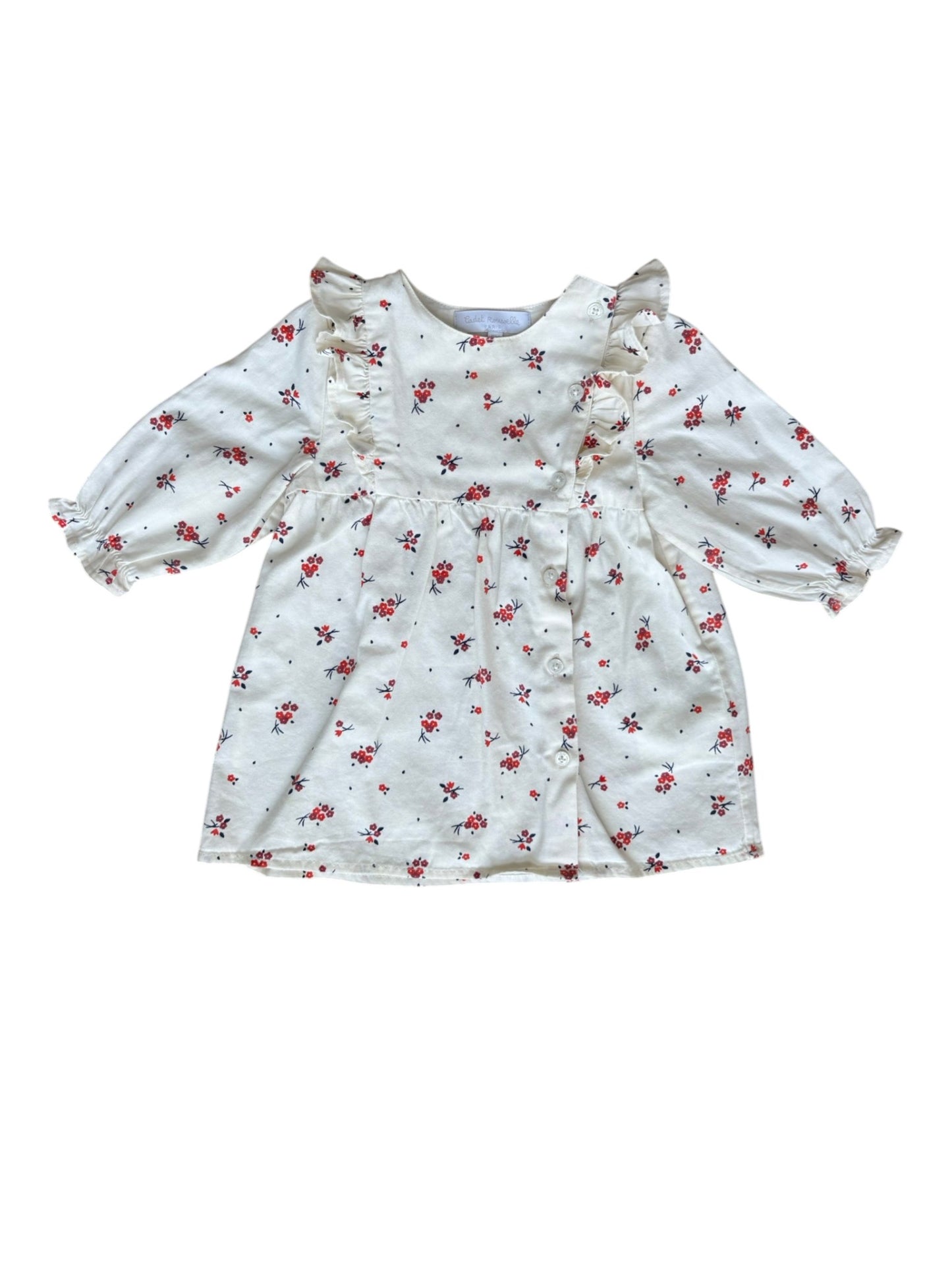 Cadet Rousselle White Floral Dress (6M)