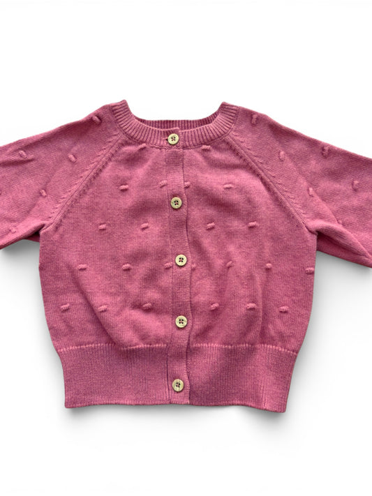 Cadet Rousselle Pink Bobble Knit Cardigan (6M)