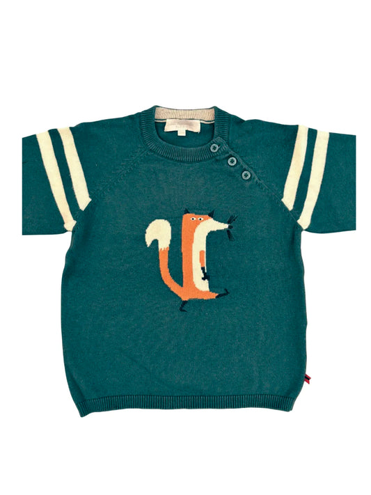 Cadet Rousselle Teal Fox Sweater (2Y)
