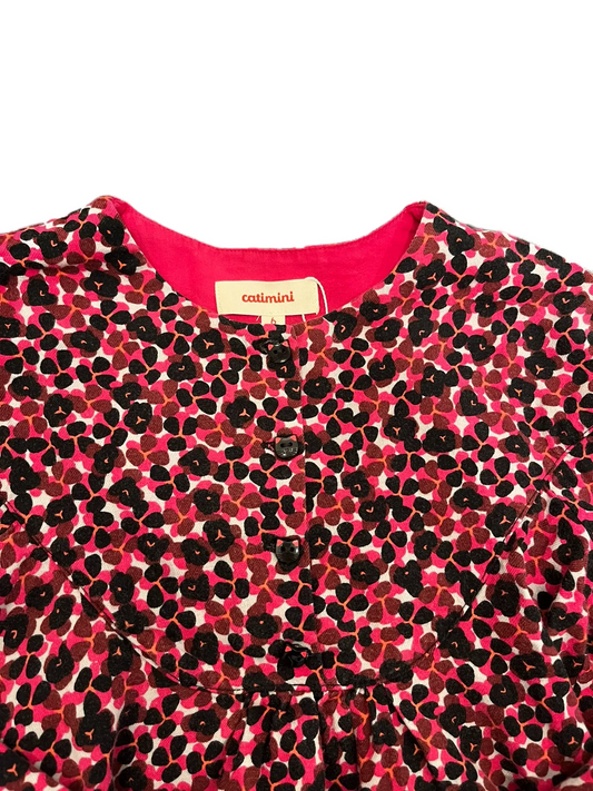 Catimini Pink & Black Blouse (6Y)