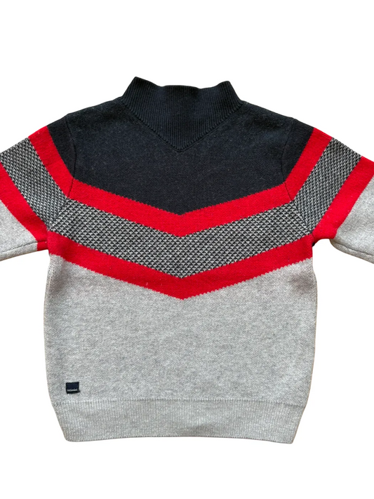 Catimini Colorblock Mock Neck Sweater (4Y/104)