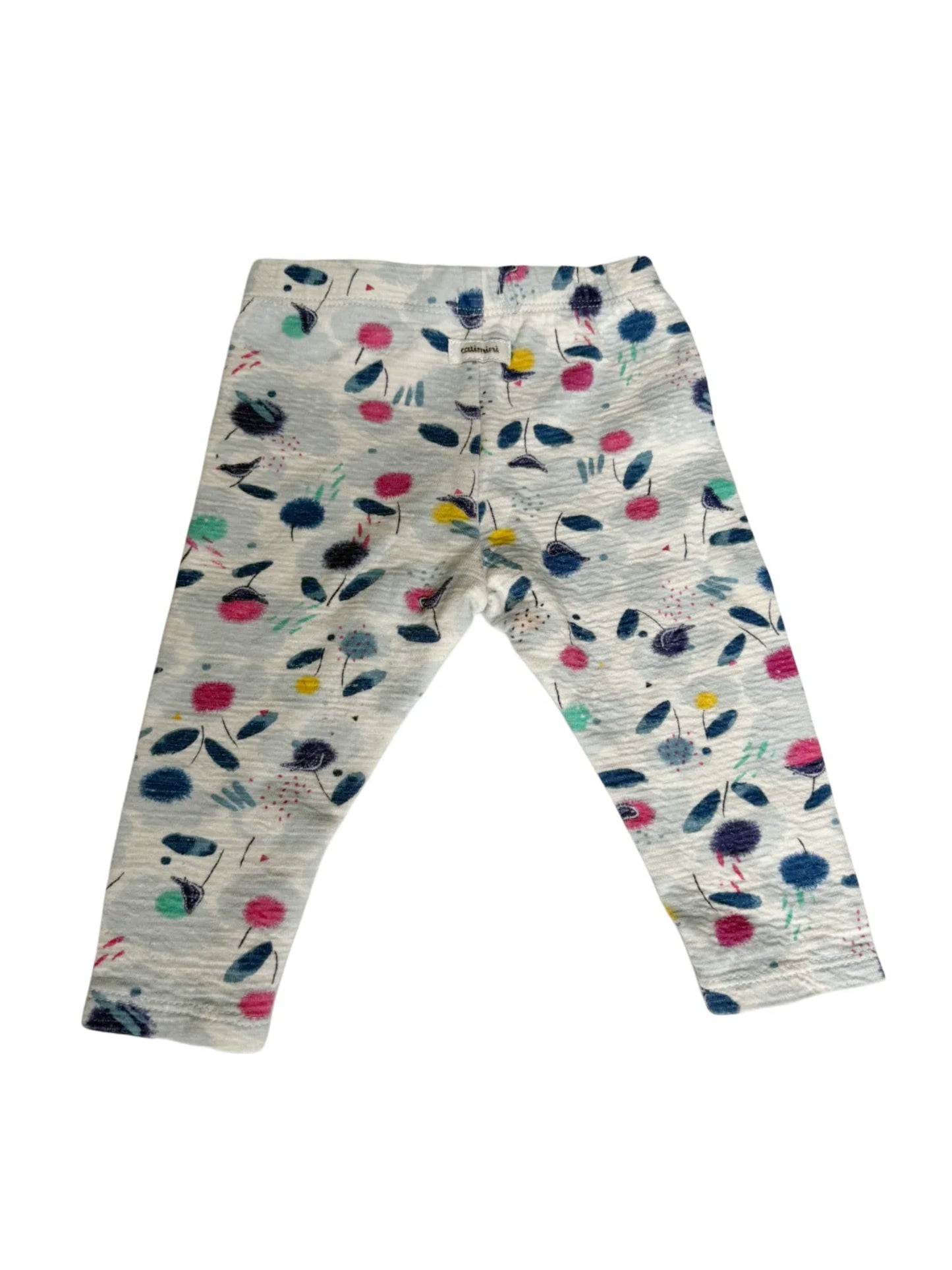 Catimini Grey Floral Leggings (6M / 68)