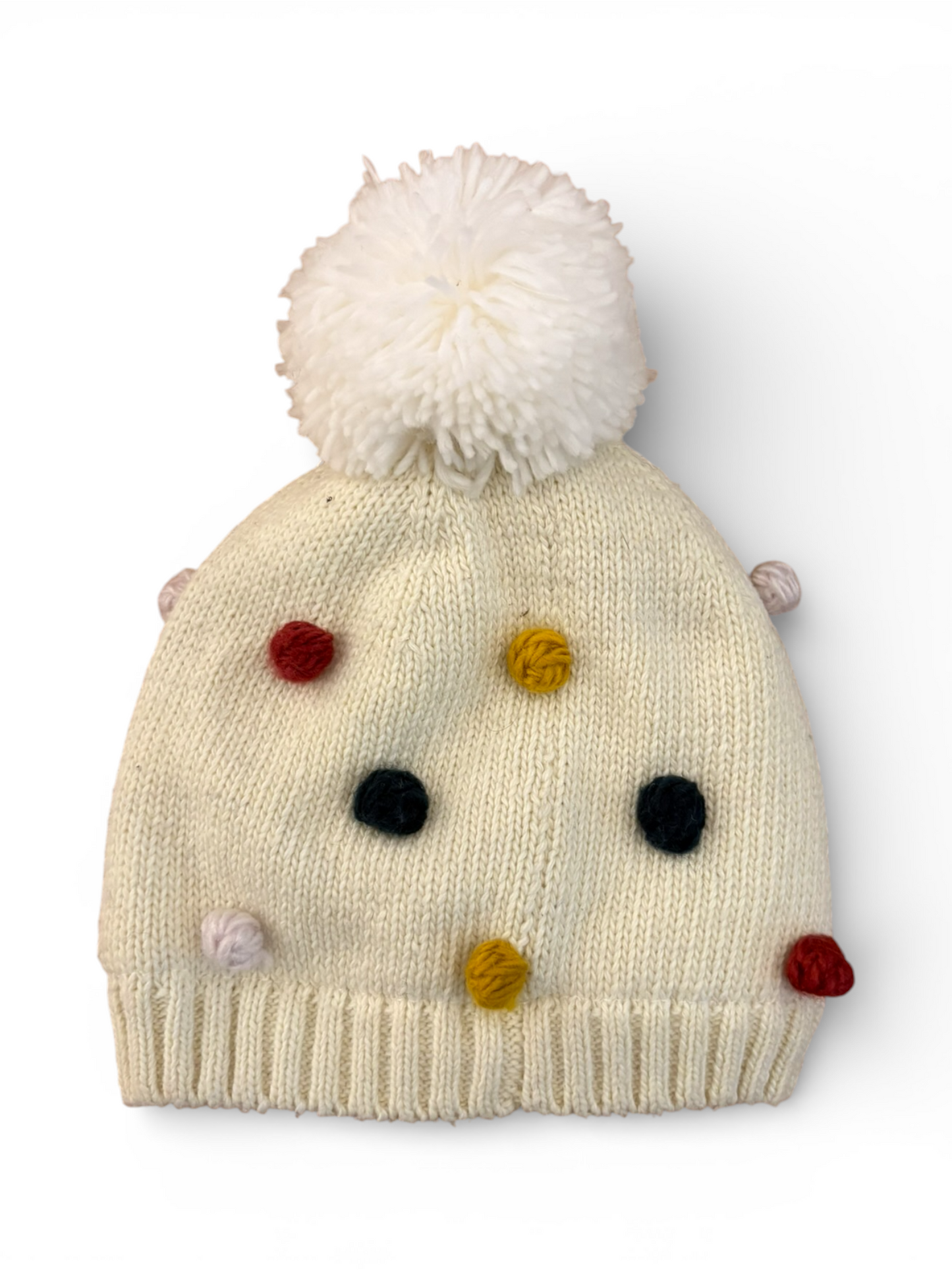 Bout'chou Cream Pom Pom Hat (6-12M / 45-47cm)